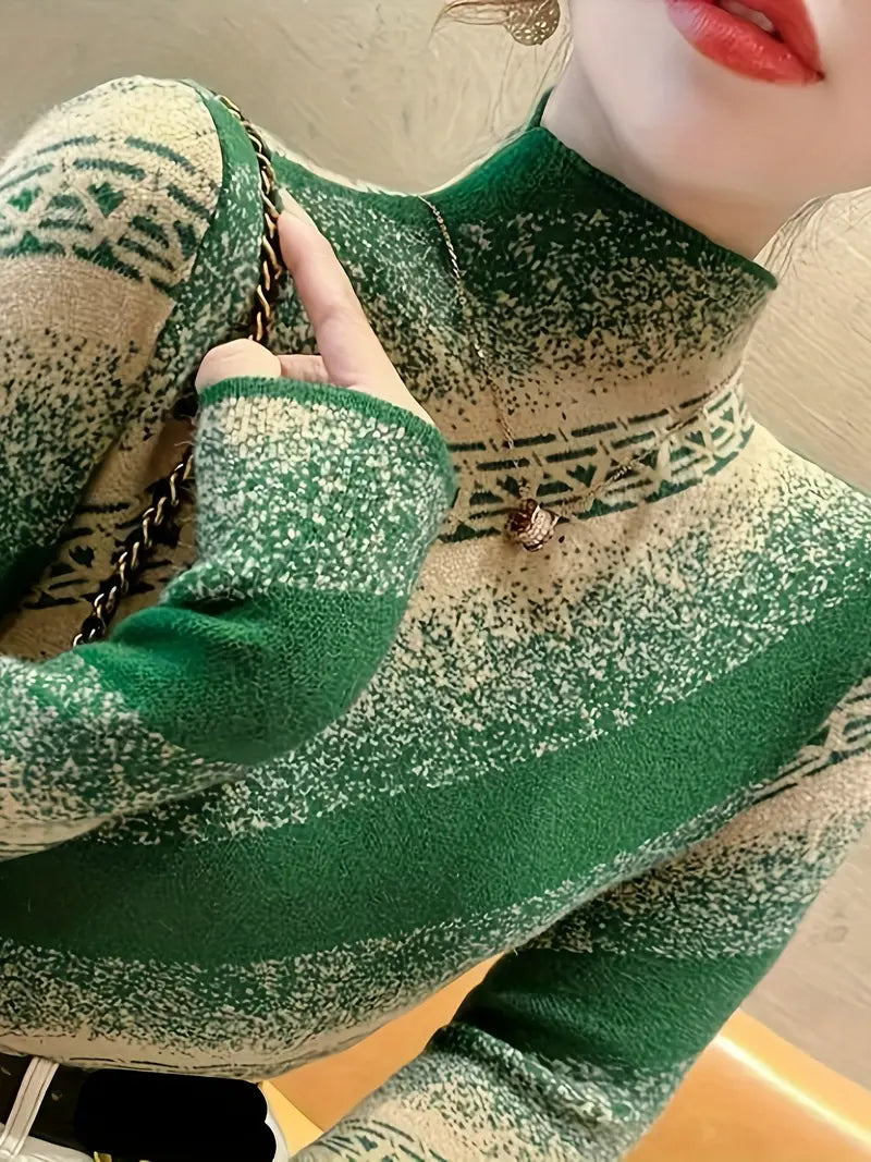 Mayla - eleganter gestreifter strickpullover