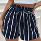 Ava – shorts mit rüschenbesatz und taillenschnürung