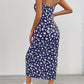 Grace – cami-kleid mit blumendruck und geteiltem saum