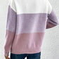 Natalie – farbblock-langarmpullover mit rundhalsausschnitt