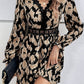 Avery – langarmkleid mit v-ausschnitt und spitzenbesatz