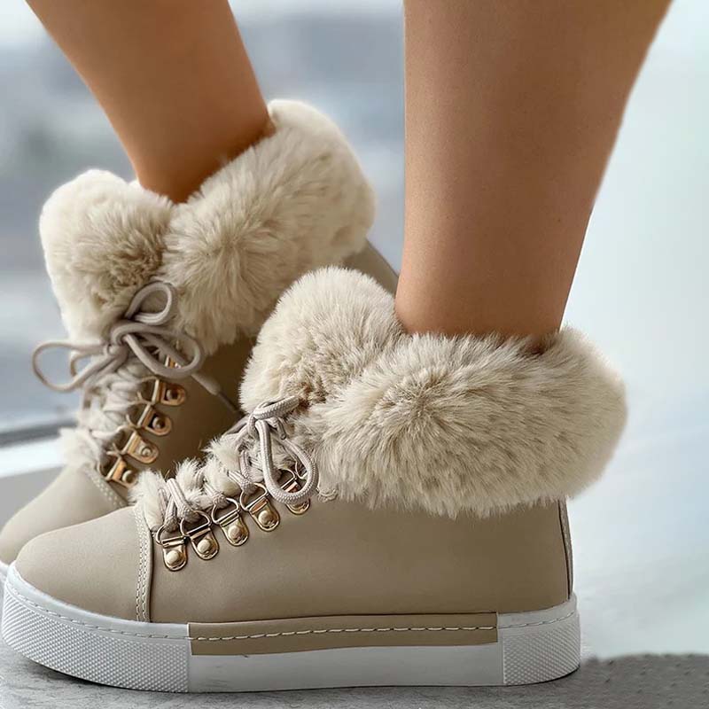 Plüschstiefeletten für frauen