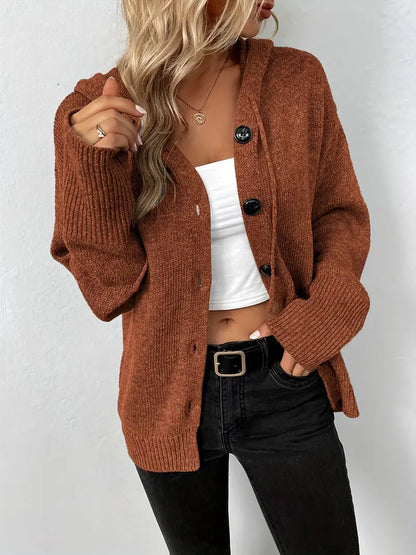 Sarah – stylischer cardigan mit knopfleiste