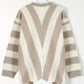 Grace – gestreifter pullover mit v-ausschnitt
