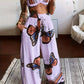 Ava – zweiteiliges set mit schmetterlingsdruck