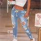 Amelia – röhrenjeans mit kordelzug und elastischem bund