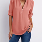 Adeline – chiffonbluse mit reibverschluss