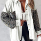 Aadhya – jeansjacke mit kontrastierenden pailletten