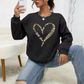 Dindy - stabpulli mit leopardenherz-print