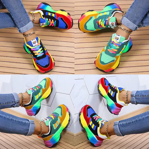 Stilvoll und bequem mit buntem design | schuh für frauen