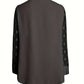 Samantha – elegantes langarm-top mit gekerbtem ausschnitt