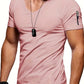Faustino - locker sitzendes herren-t-shirt mit v-ausschnitt