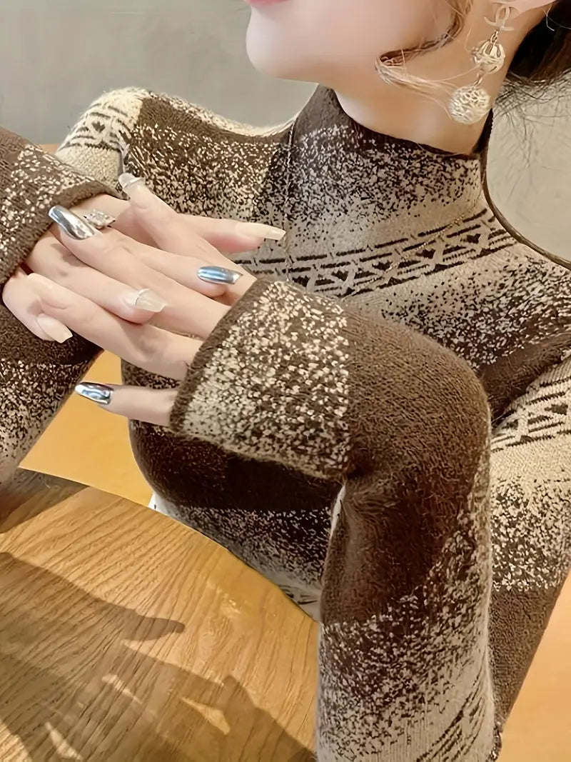 Mayla - eleganter gestreifter strickpullover