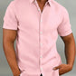 Jackson – lässiges, einfarbiges kurzarm-button-down-hemd für herren