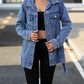 Gina - damen denim-mantel mit klappentaschen