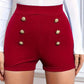 Olivia – shorts mit hohem bund und knopfdekor