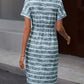 Elizabeth – gestreiftes kleid mit kordelzug in der taille