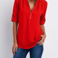Adeline – chiffonbluse mit reibverschluss