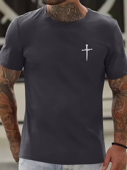 Adam – kurzarm-t-shirts mit kreuzdruck