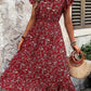 Lily – florales kleid mit v-ausschnitt und eleganten rüschenärmeln