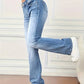 Ausgestellte jeans im vintage-look mit stretch