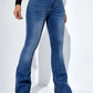 Camila – hoch taillierte flare-stretch-jeans mit schnurrbart