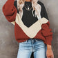 Emily – pullover mit farbblock-rundhalsausschnitt