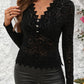 Mia – elegantes langarm-t-shirt mit v-ausschnitt