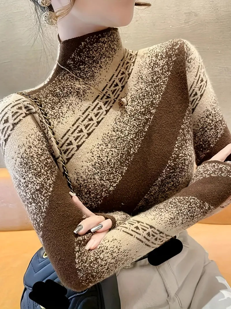 Mayla - eleganter gestreifter strickpullover