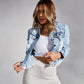 Mary - damen jeansjacke im destroyed-look
