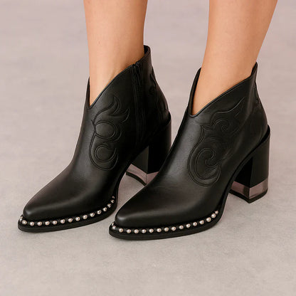 Criselda western-ankle-boots aus veganem leder – damen