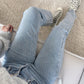 Twyla - glitzerjeans mit hoher taille
