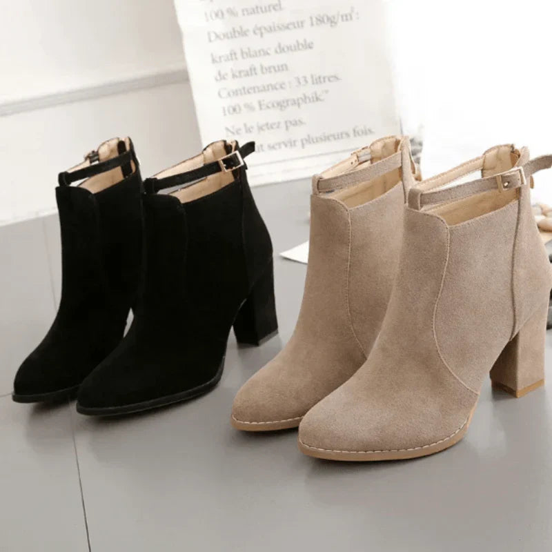 Stiefeletten mit hohem blockabsatz für damen