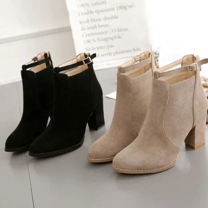 Stiefeletten mit hohem blockabsatz für damen