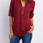 Adeline – chiffonbluse mit reibverschluss