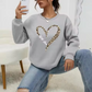 Dindy - stabpulli mit leopardenherz-print