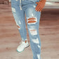 Samantha – röhrenjeans mit kordelzug