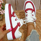 Weiß und Rot Sneakers für Damen