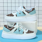 Weiß und Blau Sneakers für Damen