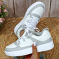 Weiß und Grau Sneakers für Damen