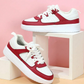 Weiß und Rot Sneakers für Damen