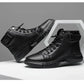 Elegante herrenstiefel aus leder in schwarz