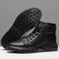 Elegante herrenstiefel aus leder in schwarz