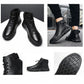 Elegante herrenstiefel aus leder in schwarz