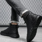 Elegante herrenstiefel aus leder in schwarz