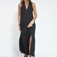 Langes kleid und weste schwarz