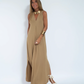 Langes kleid braun 