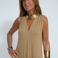 Langes kleid braun 