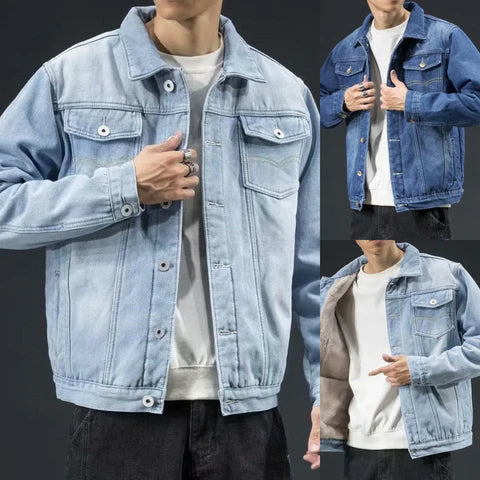 Cordell - jeansjacke mit dickem wollfutter