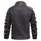 Rückseite Schwarze Lederjacke für Herren